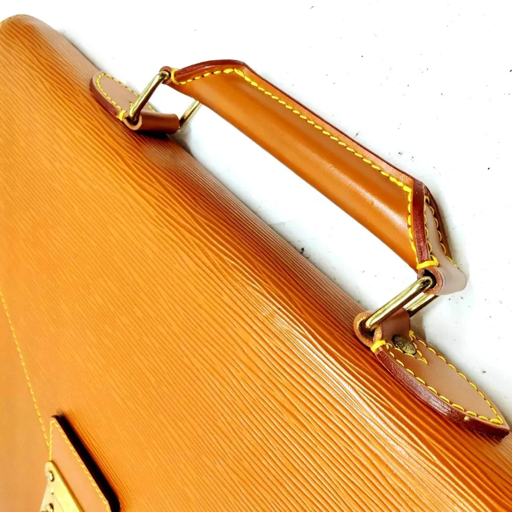 LOUIS VUITTON Ambassador Cipango Gold Epi Leather Business Briefcase Laptop Bag